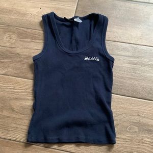 blue athletics tank top